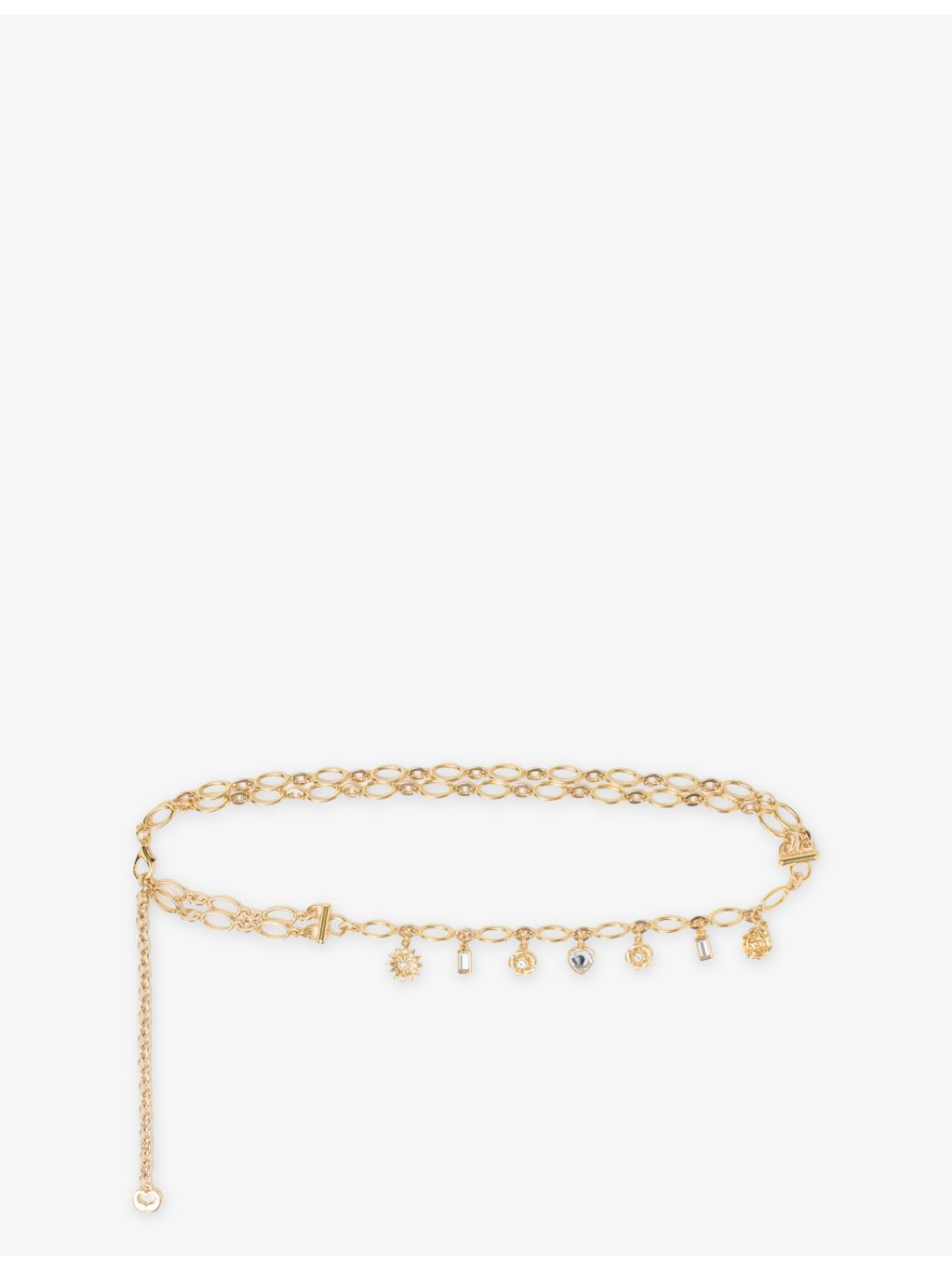 Maje charm-embellished metal chain belt, UK version
