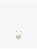 Maje gold-tone brass ring with zirconia charms - British product