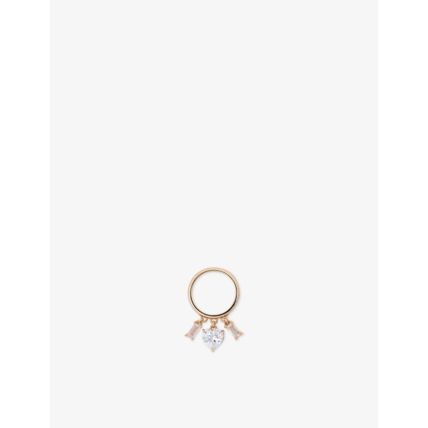 Charm-Embellished Gold-Toned Brass Ring - 8