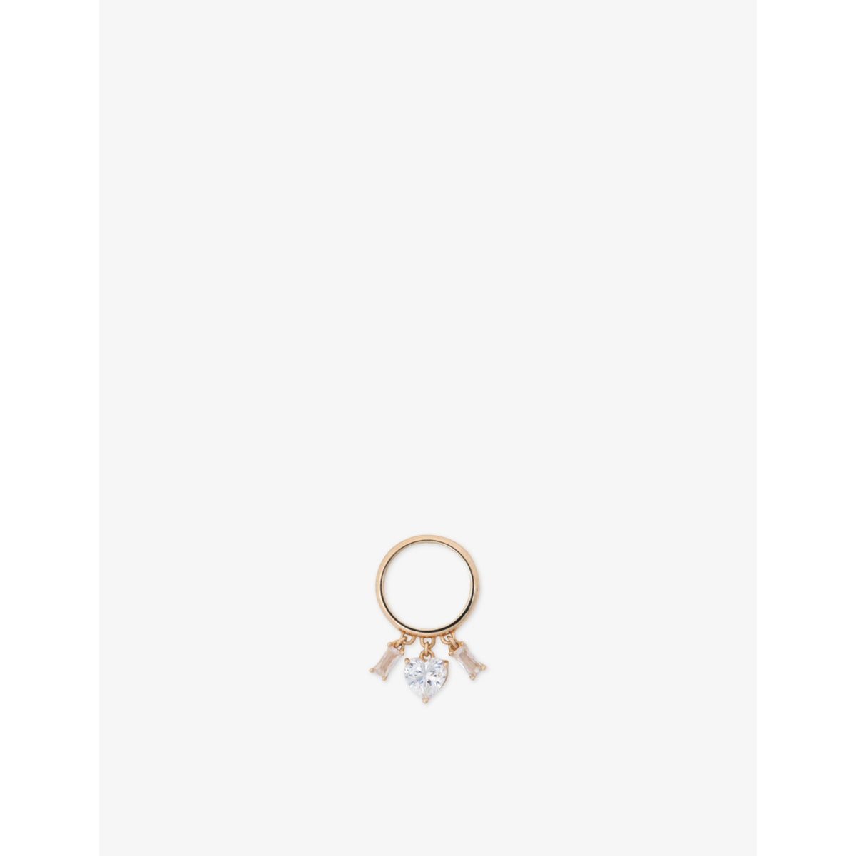 Charm-Embellished Gold-Toned Brass Ring - 8