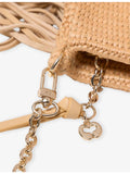 Maje raffia shoulder bag, imported from the UK