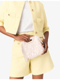 Maje sequinned mini bag with leather handles, imported from the UK
