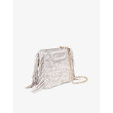 Maje sequinned mini bag with leather handles, imported from the UK
