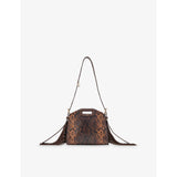 Maje Miss M Mini Snake-Print Leather Shoulder Bag