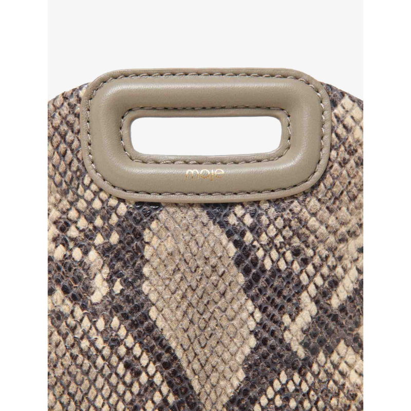 Maje Miss M mini snake-print leather shoulder bag, UK version