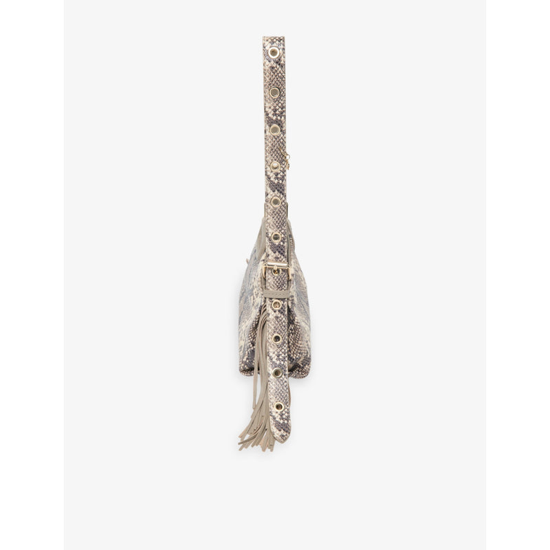 Maje Miss M mini snake-print leather shoulder bag, UK version