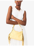 Maje mini crackled leather bag with gold-tone hardware, imported from the UK