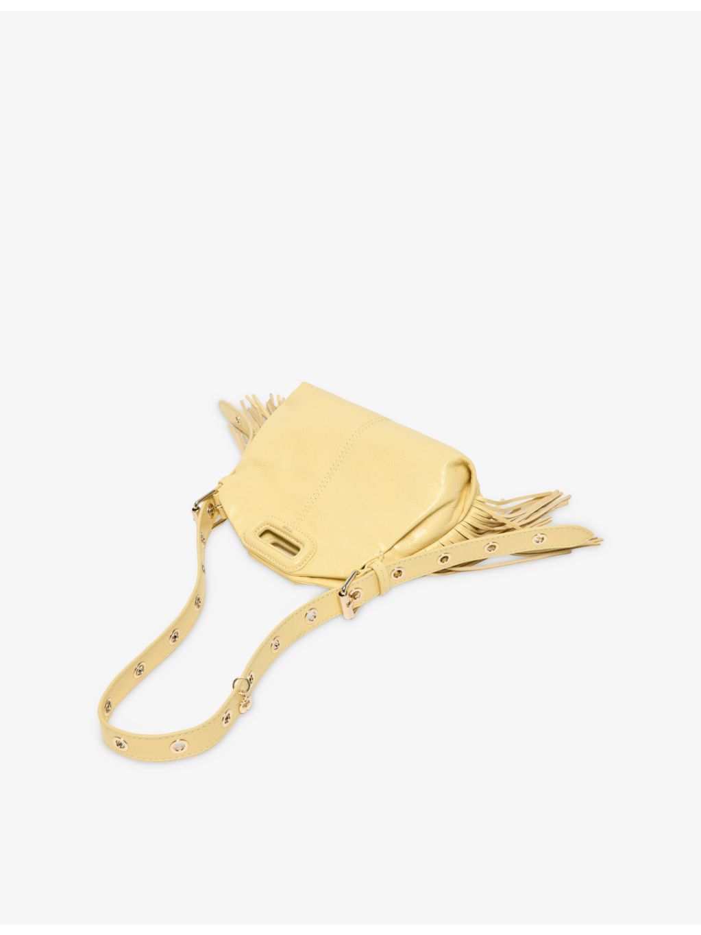 Maje mini crackled leather bag with gold-tone hardware, imported from the UK