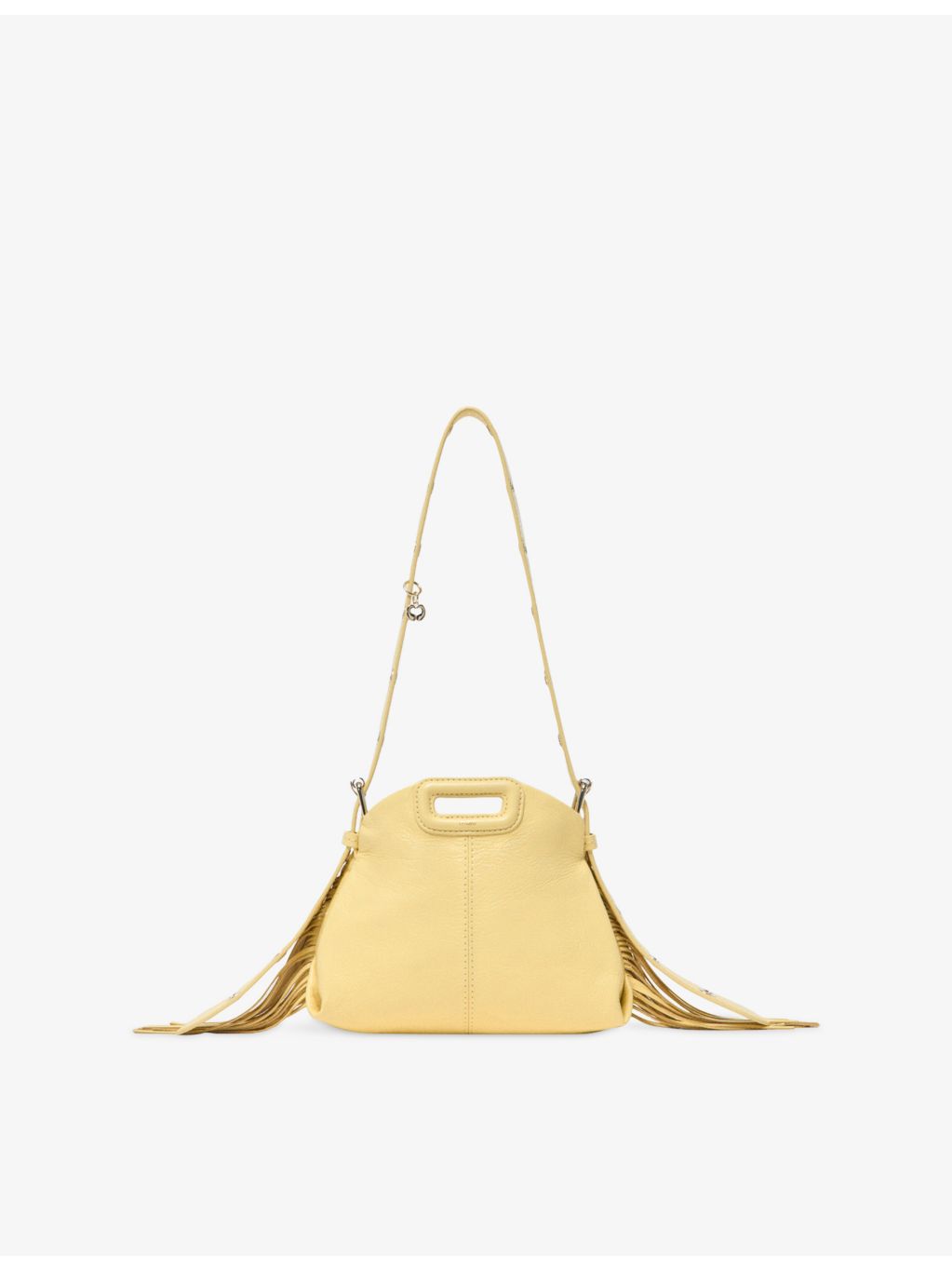 Maje mini crackled leather bag with gold-tone hardware, imported from the UK