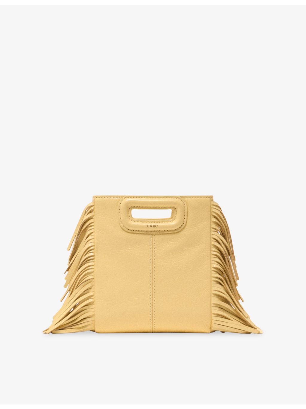 Maje mini shoulder bag in leather with chain strap, imported from the UK