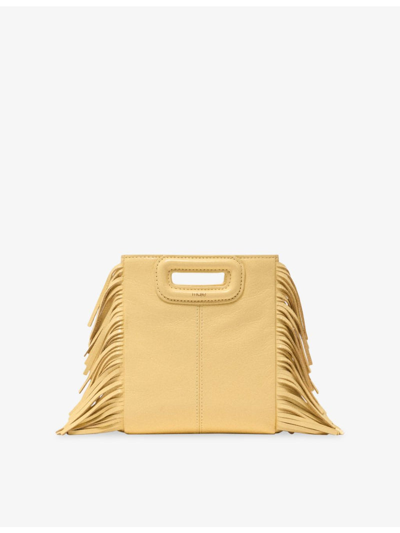 Maje mini shoulder bag in leather with chain strap, imported from the UK