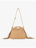 Maje Miss M mini raffia shoulder bag (British brand)