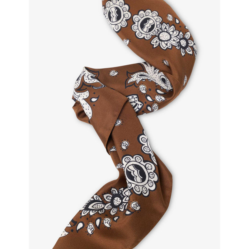 Maje silk scarf bandana print 90x90cm, UK version