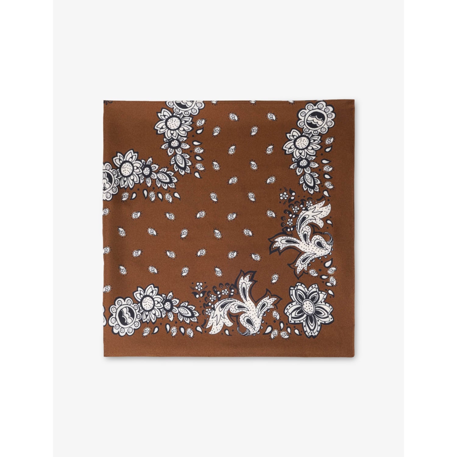 Maje silk scarf bandana print 90x90cm, UK version
