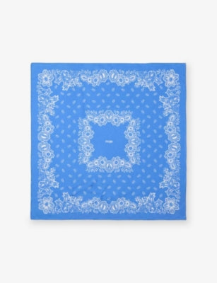 Maje silk scarf bandana print 90x90cm, UK version