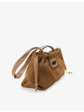 Maje suede shoulder bag 36cm with heart charm, UK version