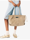 Maje Milpli suede tote bag with heart charms - (British brand)