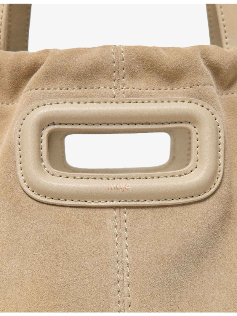 Maje Milpli suede tote bag with heart charms - (British brand)