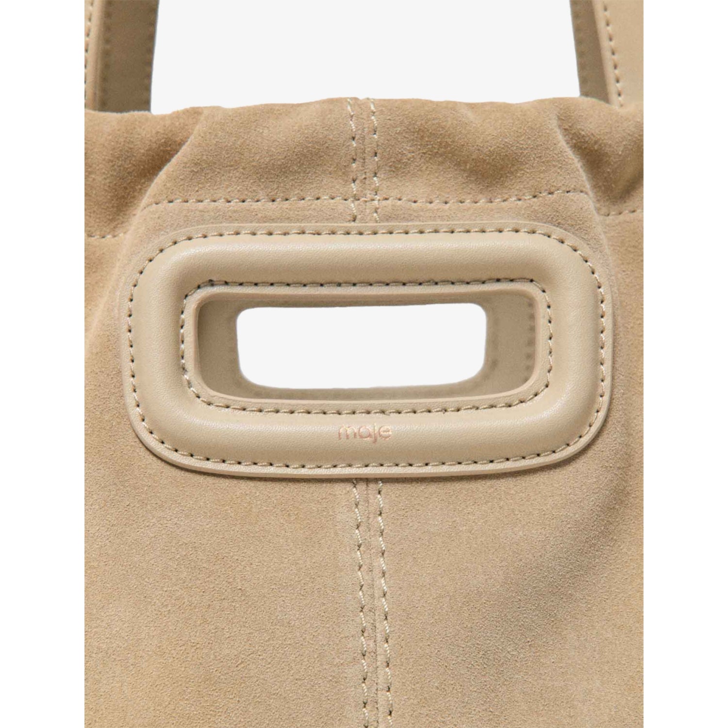 Maje Milpli suede tote bag with heart charms - (British brand)