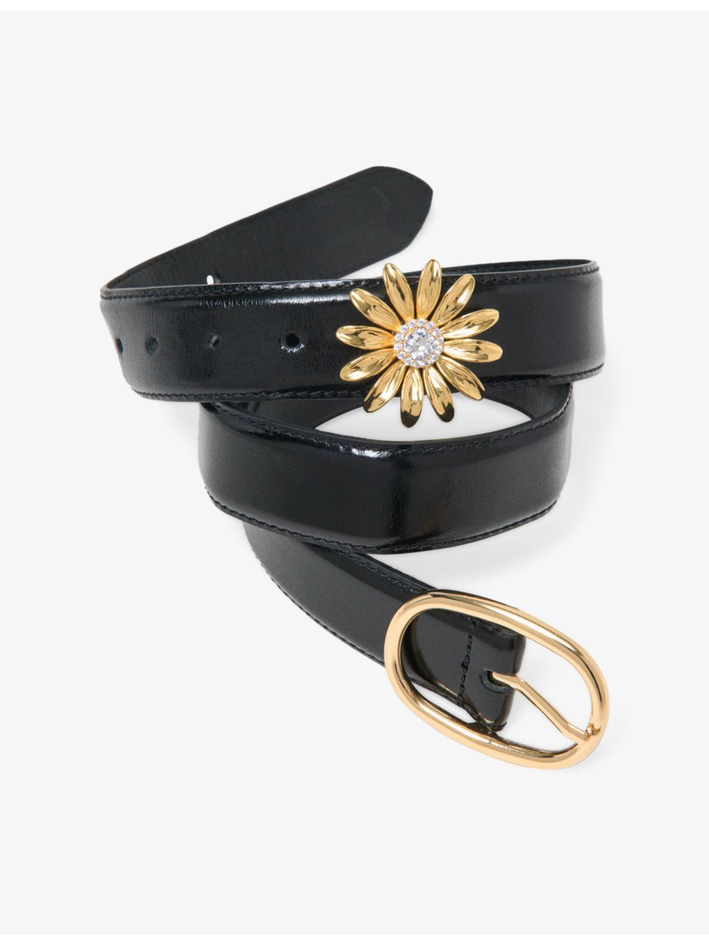 Maje leather belt with removable jewel, imported from the UK