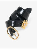 Maje leather belt with removable jewel, imported from the UK