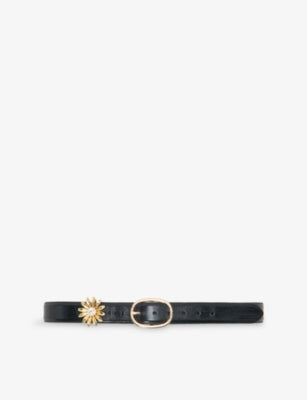 Maje Removable-Jewel Leather Belt