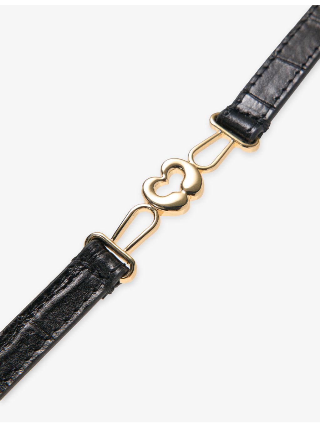 Maje croc-effect leather belt (British brand)