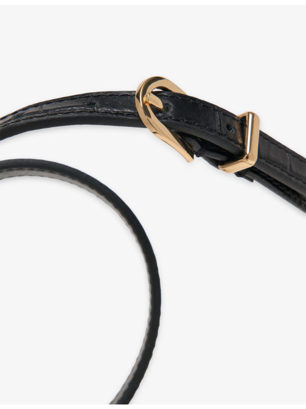 Maje croc-effect leather belt (British brand)