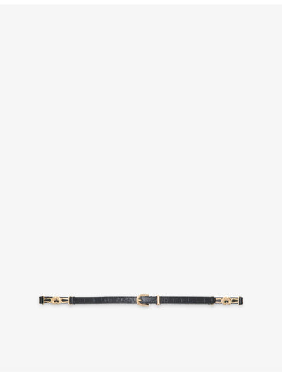selfridges Maje Croc-Effect Leather Belt- Buy online at McGrocer
