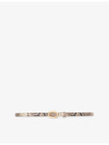 Maje python-effect leather belt with gold-tone buckle, UK version