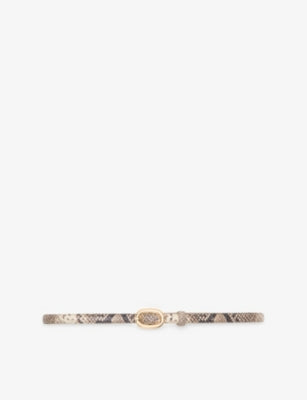 Python-Effect Leather Belt - 22