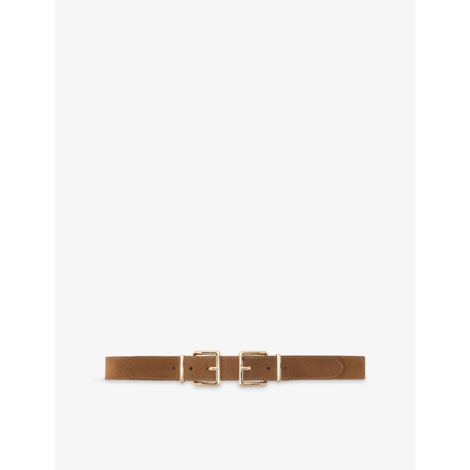 Double Buckle Suede Belt - 22