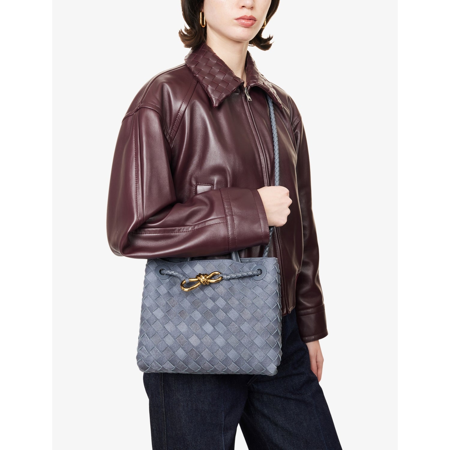 Bottega Veneta small suede tote bag 20cm, UK version