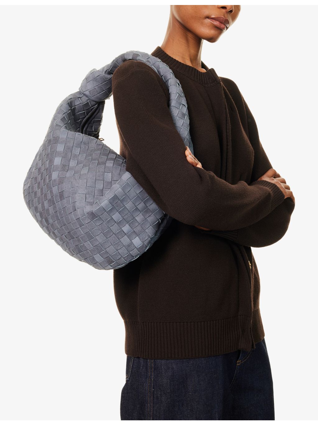 Bottega Veneta Jodie suede handbag in lamb leather - British product