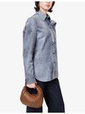 Bottega Veneta lamb leather shoulder bag with intrecciato weave - British product