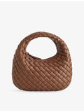 Bottega Veneta lamb leather shoulder bag with intrecciato weave - British product