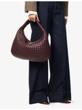 Bottega Veneta medium leather shoulder bag with polished finish (British brand)