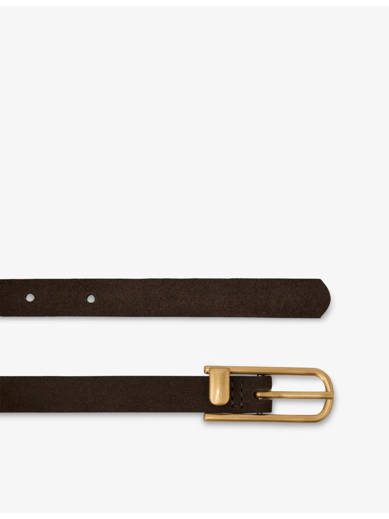 Reiss Iris suede belt with gold-tone buckle - British product