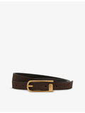 Reiss Iris suede belt with gold-tone buckle - British product