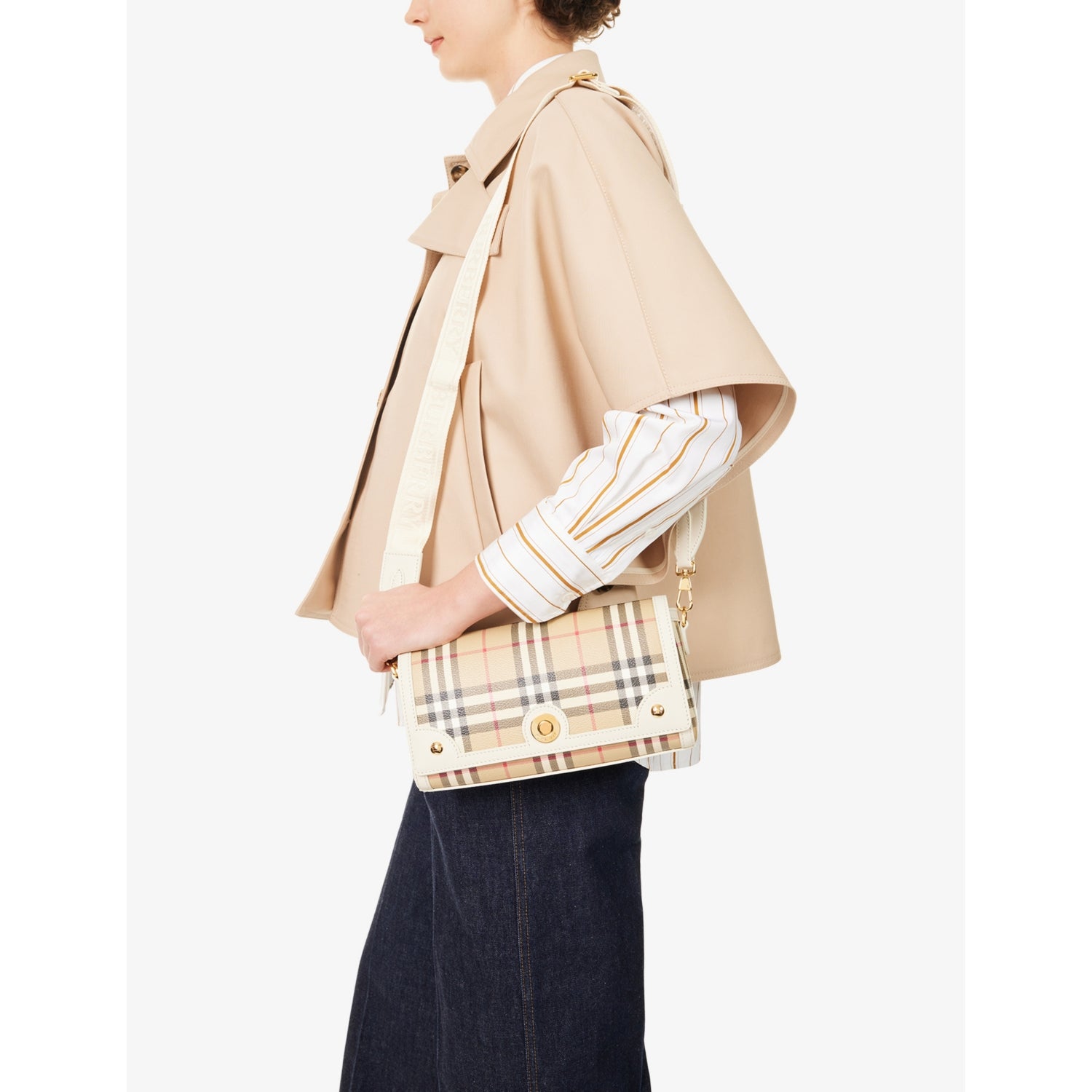 Burberry coated canvas top-handle bag, UK version