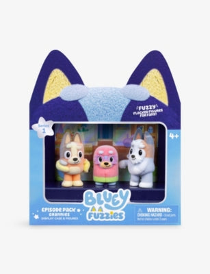 Bluey Fuzzies Grannies playset three-pack, imported from the UK