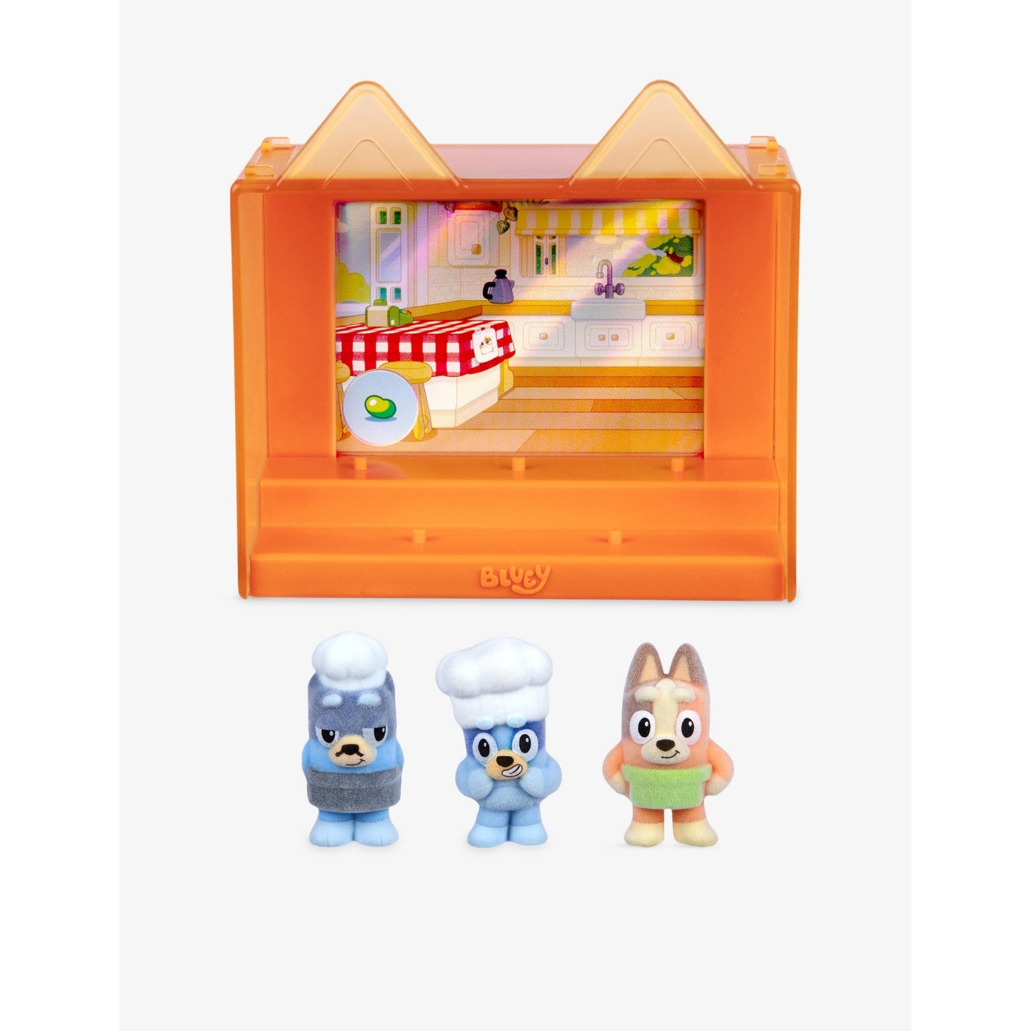 Bluey Fuzzies episode three-pack playset with mini-figures (British brand)