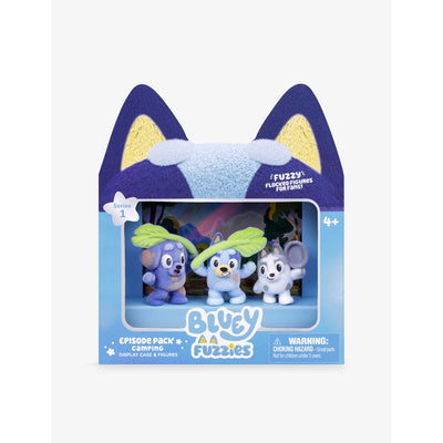selfridges Bluey Fuzzies Camping Episode Three-Pack Figure Playset- Buy online at McGrocer