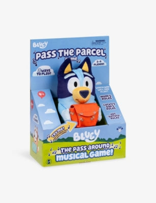 Bluey Pass The Parcel soft toy 33cm, imported from the UK
