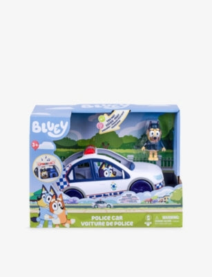 Bluey police car playset with figure and lights, imported from the UK
