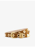 Revenge suede belt with ring details, 2.5cm wide - British product