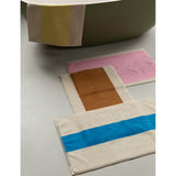 Woven-stripe cotton bath mat 50cm x 80cm - British product