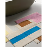 Woven-stripe cotton bath mat 50cm x 80cm - British product