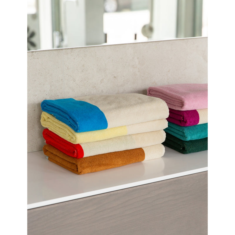 SUITE702 woven-stripe cotton bath towel 70x140cm, UK version