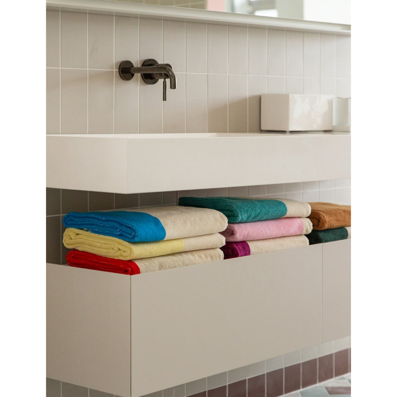 SUITE702 woven-stripe cotton bath towel 70x140cm, UK version